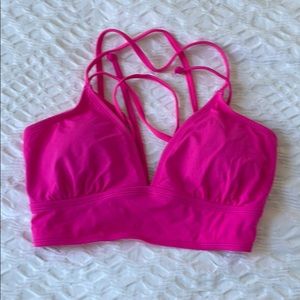 Athleta hot pink bikini top